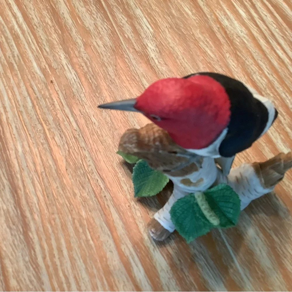 Red and Black Bird Figurine